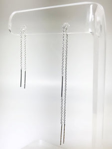 SINGLE- DOUBLE UNEVEN BAR EARRING SET