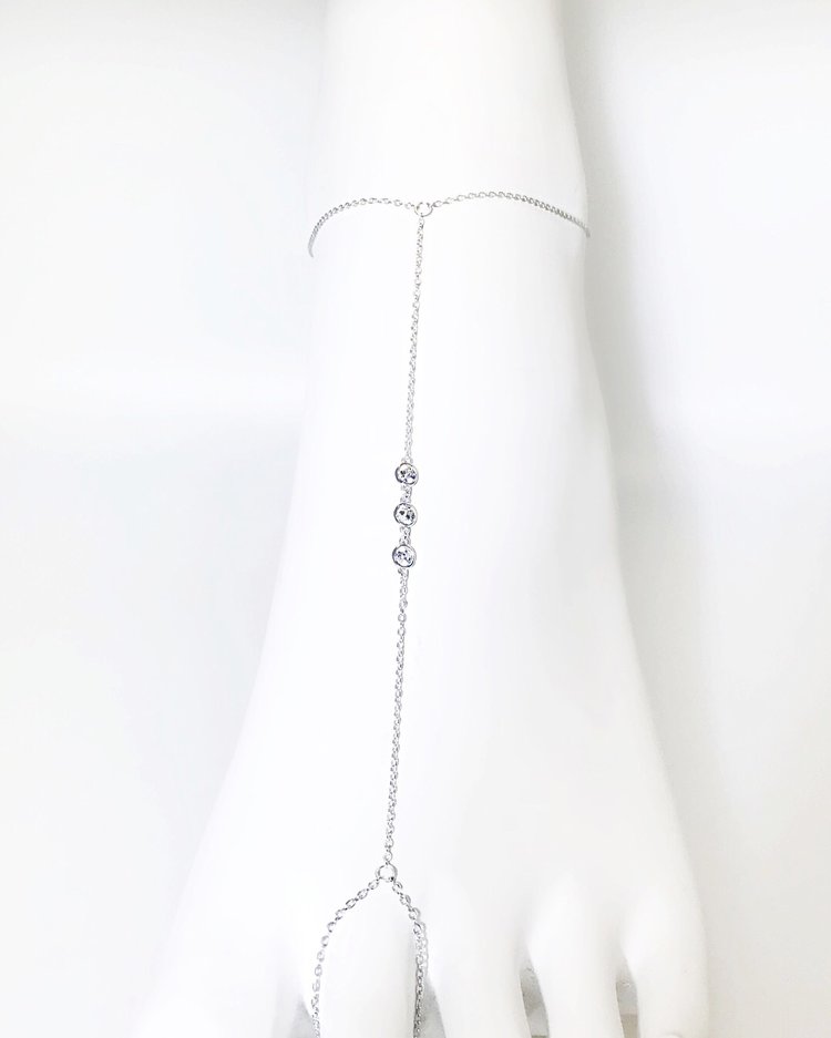 3 Cz Dainty Anklet