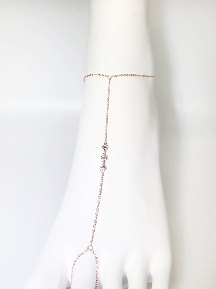 3 Cz Dainty Anklet