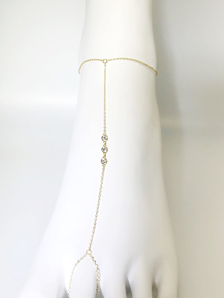 3 Cz Dainty Anklet