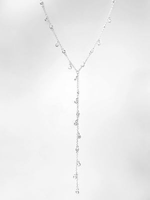 THE ONE CZ SHAKER LARIAT NECKLACE