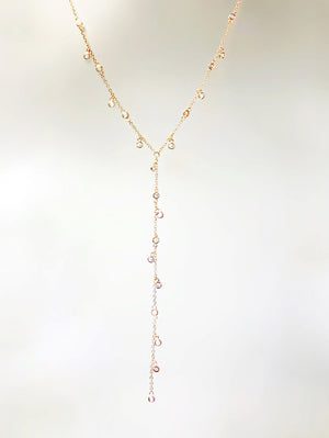 THE ONE CZ SHAKER LARIAT NECKLACE