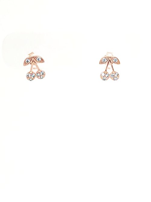 CZ CHERRY STUD EARRING