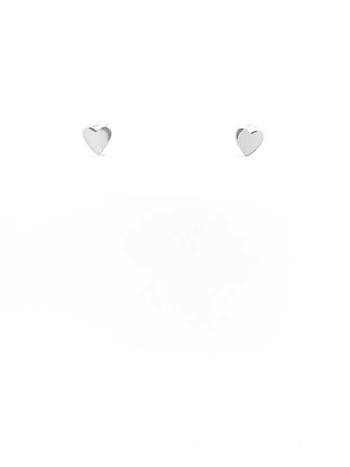 BASIC HEART HIGH POLISHED STUDS