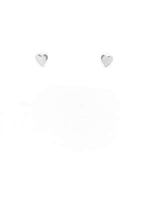 BASIC HEART HIGH POLISHED STUDS