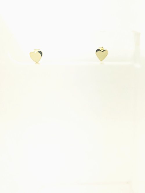 BASIC HEART HIGH POLISHED STUDS