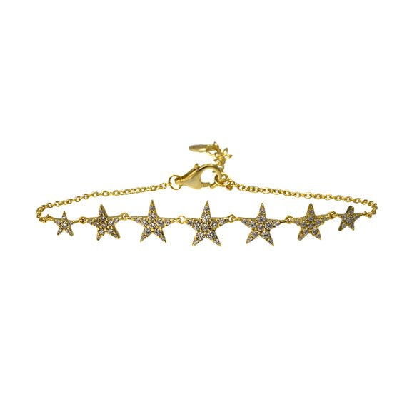 Cz 7 Star Bracelet