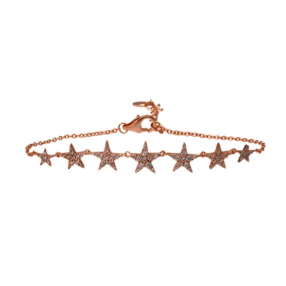 Cz 7 Star Bracelet