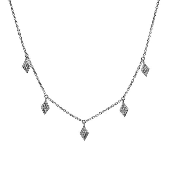 Ace of Diamond Charms CZ Choker Necklace