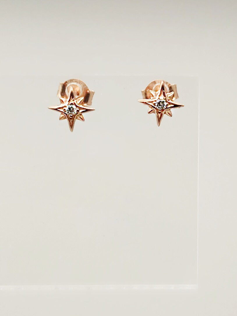 CZ STARBURST STUDS