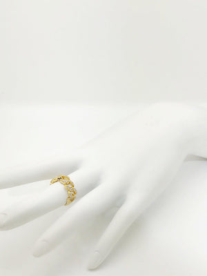 Cuban Link Statement Cz Pave Ring