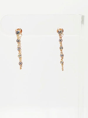 5-CZ CHAIN EARRING