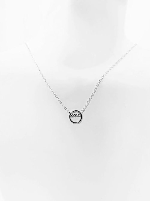 CZ-BAR CIRCLE NECKLACE