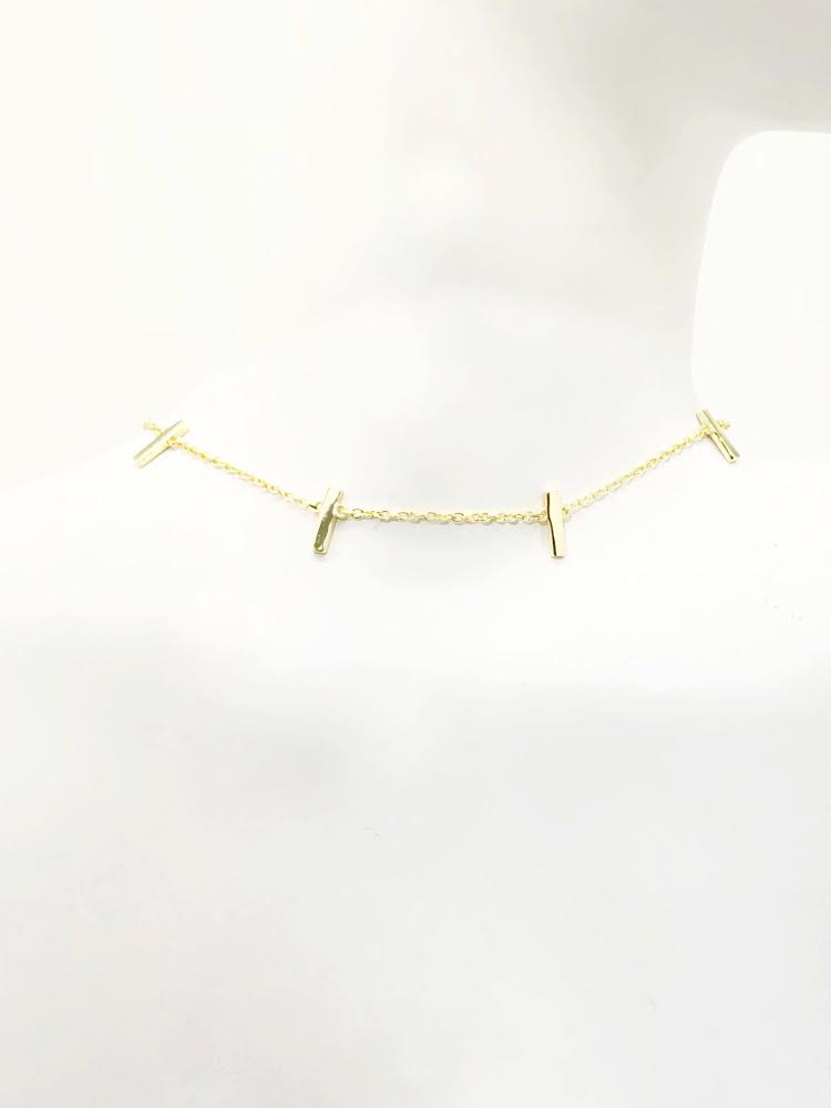 7 Bar Choker Necklace