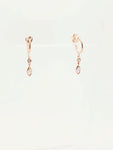 ROUND + TEARDROP CZ DROP MINI HOOP EARRINGS