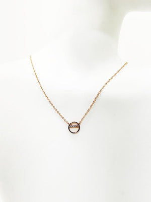 CZ-BAR CIRCLE NECKLACE