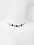 ALTERNATING CZ CONDENSED DISC CHOKER-NECKLACE