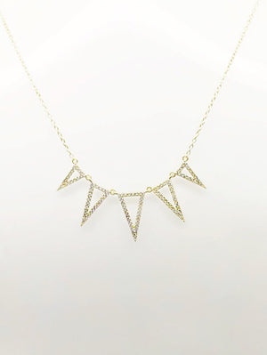 Triangle Cz Necklace