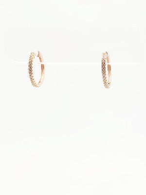 16.6 MM CZ MINI HOOP EARRINGS