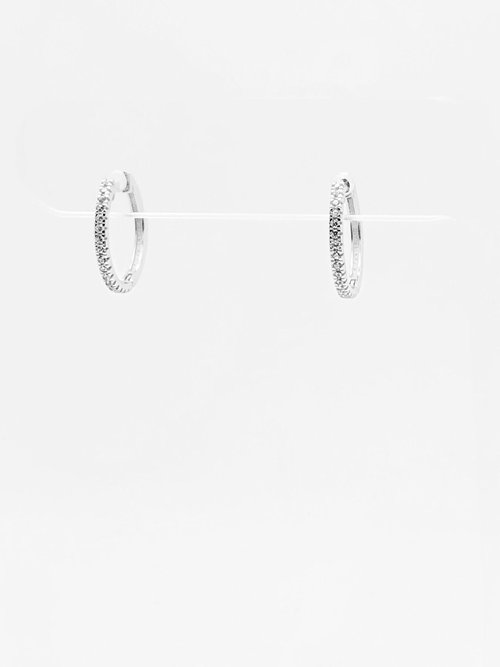 16.6 MM CZ MINI HOOP EARRINGS