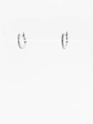 12.3MM CZ HOOP EARRINGS