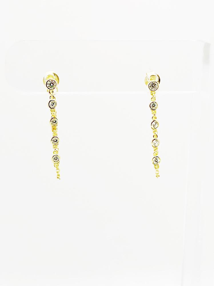 5-CZ CHAIN EARRING