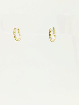 12.3MM CZ HOOP EARRINGS