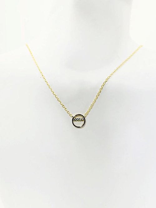 CZ-BAR CIRCLE NECKLACE